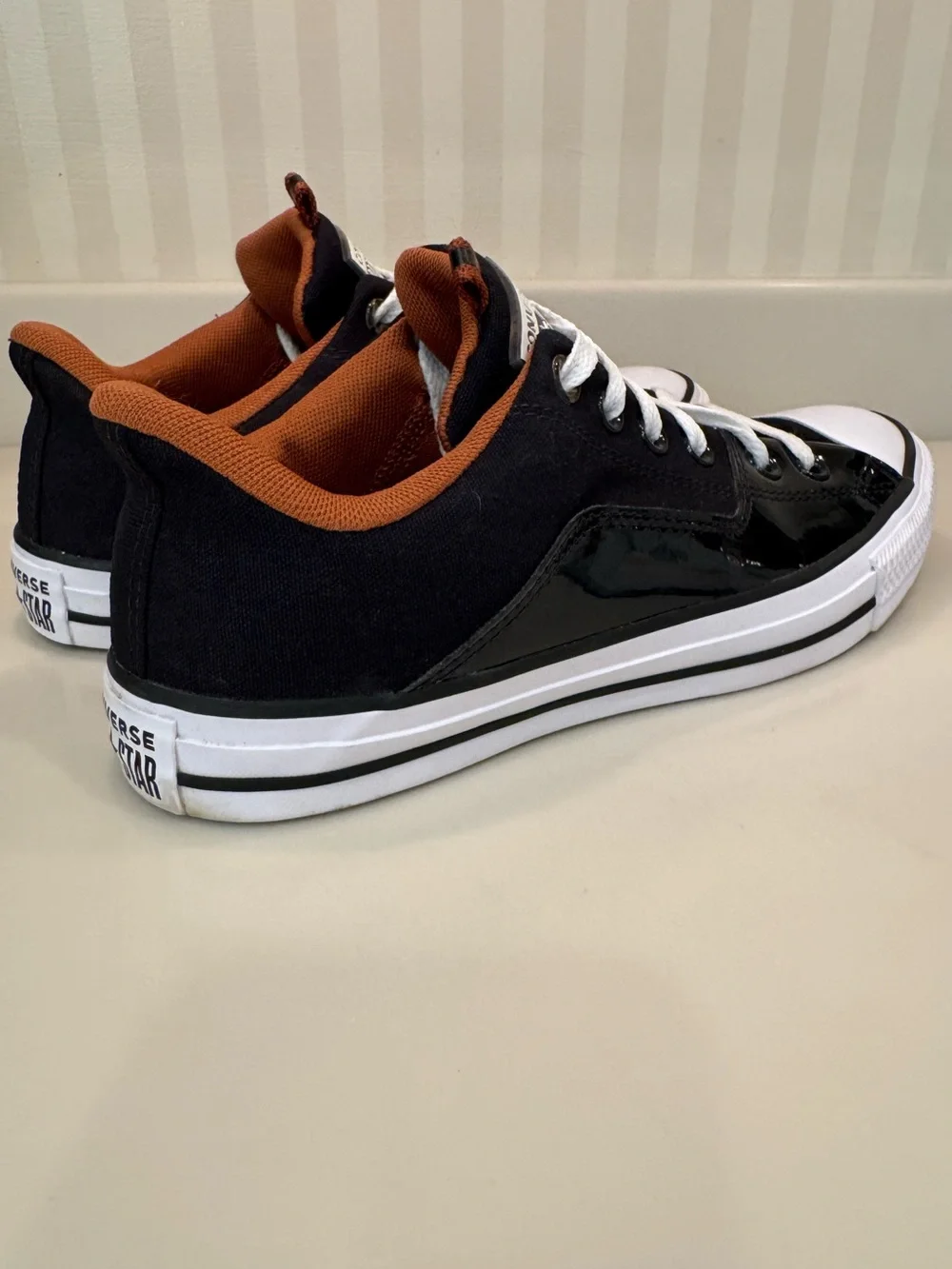 Converse Chuck Taylor All Star Rave Canvas And Patent Leather Sneakers Size 9 - Picture 11 of 16